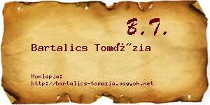 Bartalics Tomázia névjegykártya
